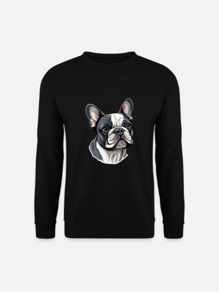 Französische Bulldogge Hund Mops - Unisex Pullover - Schwarz