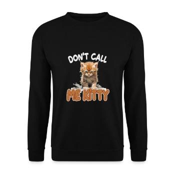 Don't Call Me Kitty - Unisex Pullover - Schwarz - Vorne - Alina (178cm) & Michal (187cm)