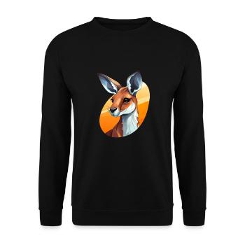 Känguru Beuteltier Australia für einen Kängurur - Unisex Pullover - Schwarz - Vorne - Alina (178cm) & Michal (187cm)