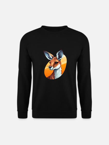 Känguru Beuteltier Australia für einen Kängurur - Unisex Pullover - Schwarz