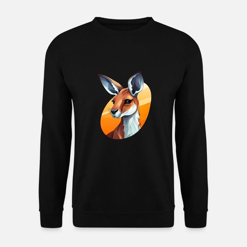 Känguru Beuteltier Australia für einen Kängurur - Unisex Pullover - Schwarz
