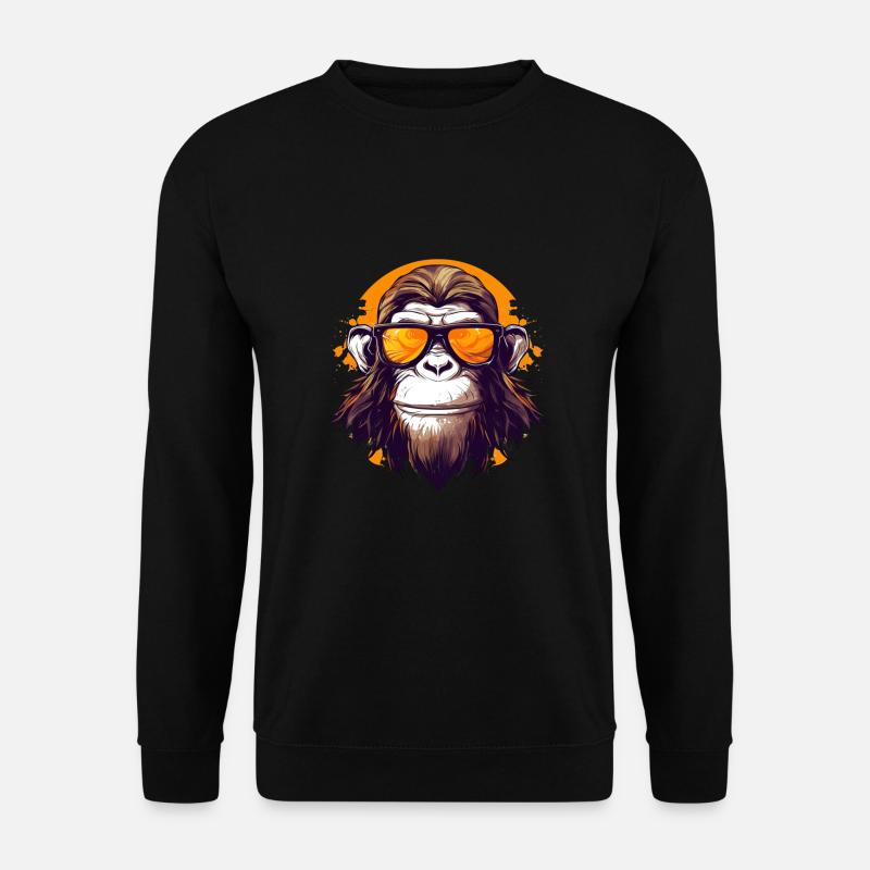 Streetart Affe Urban Rap Street Affe - Unisex Pullover - Schwarz
