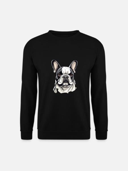 Französische Bulldogge Hund Mops - Unisex Pullover - Schwarz