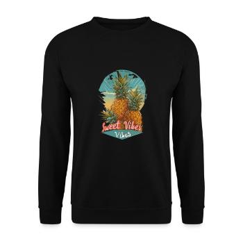 Ananas-Sonnenbrille Obst Retro-Stil für - Unisex Pullover - Schwarz - Vorne - Alina (178cm) & Michal (187cm)