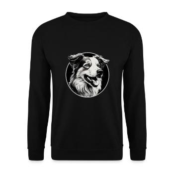 Austrailianischer Schäferhund - Unisex Pullover - Schwarz - Vorne - Alina (178cm) & Michal (187cm)