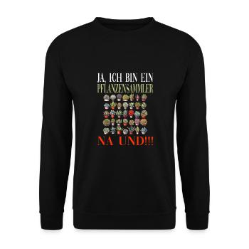 Sukkulenten Pflanzensammler Botanik - Unisex Pullover - Schwarz - Vorne - Alina (178cm) & Michal (187cm)