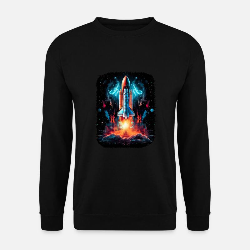 Raumschiff-Start Raketenschiff - Unisex Pullover - Schwarz
