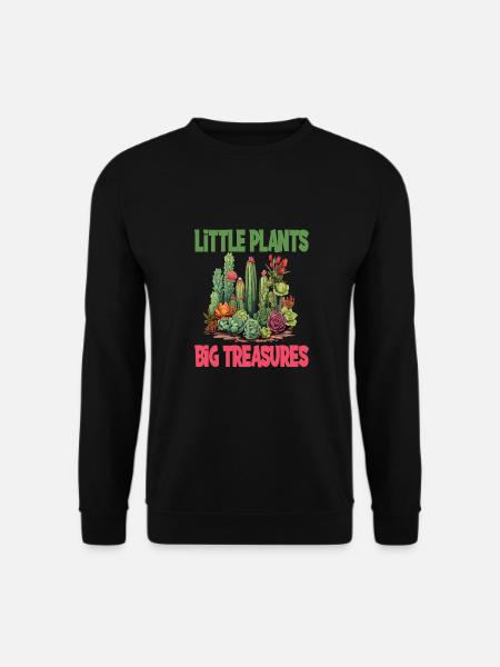 Little Plants Big Treasures - Unisex Pullover - Schwarz