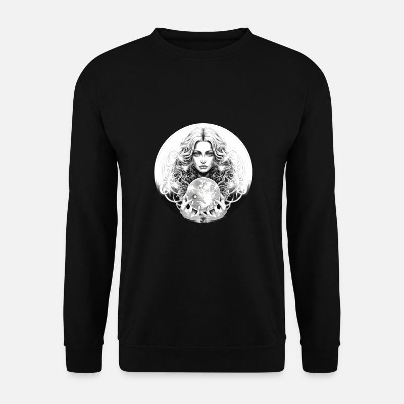 Mystikerin Wahrsagerin Magische Kristallkugel - Unisex Pullover - Schwarz