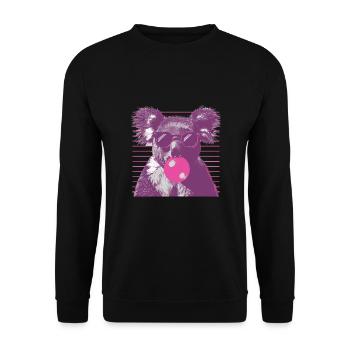 Koala mit Sonnenbrille Bubblegum für einen - Unisex Pullover - Schwarz - Vorne - Alina (178cm) & Michal (187cm)