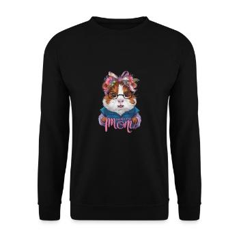 Best Guinea Pig MOM Meerscheinchen Mama - Unisex Pullover - Schwarz - Vorne - Alina (178cm) & Michal (187cm)