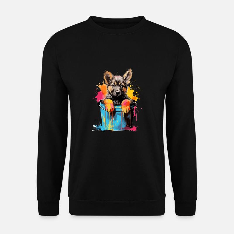 Deutscher Schäferhund Hund Hunderasse - Unisex Pullover - Schwarz