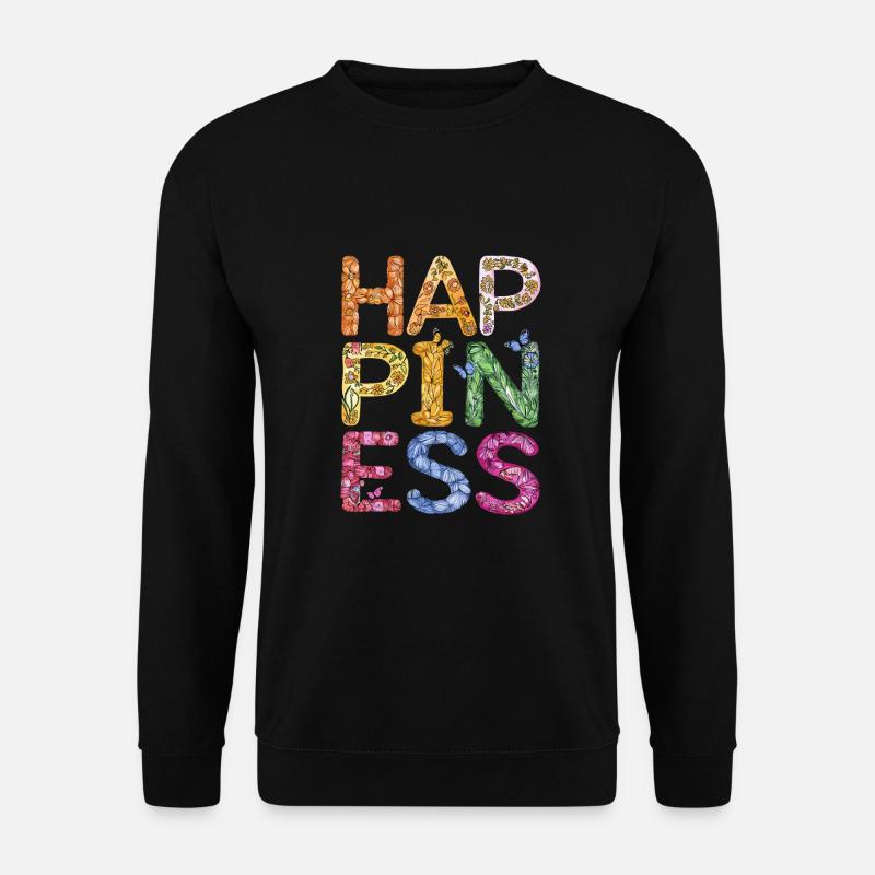 Happiness für einen Unternehmer und Student - Unisex Pullover - Schwarz