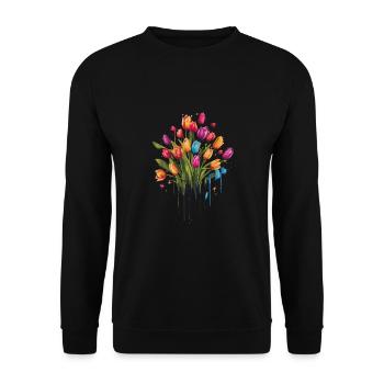 Floristin für eine Floristin - Unisex Pullover - Schwarz - Vorne - Alina (178cm) & Michal (187cm)