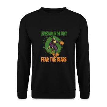 Leprechaun Bart Basketball für einen - Unisex Pullover - Schwarz - Vorne - Alina (178cm) & Michal (187cm)