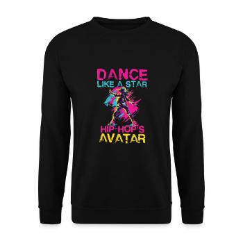 Dance Like A Star Hip Hop Avatar - Unisex Pullover - Schwarz - Vorne - Alina (178cm) & Michal (187cm)