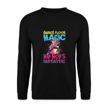 Dance Floor Magic Hip Hop's Fantastic - Unisex Pullover - Schwarz - Vorne - Alina (178cm) & Michal (187cm)