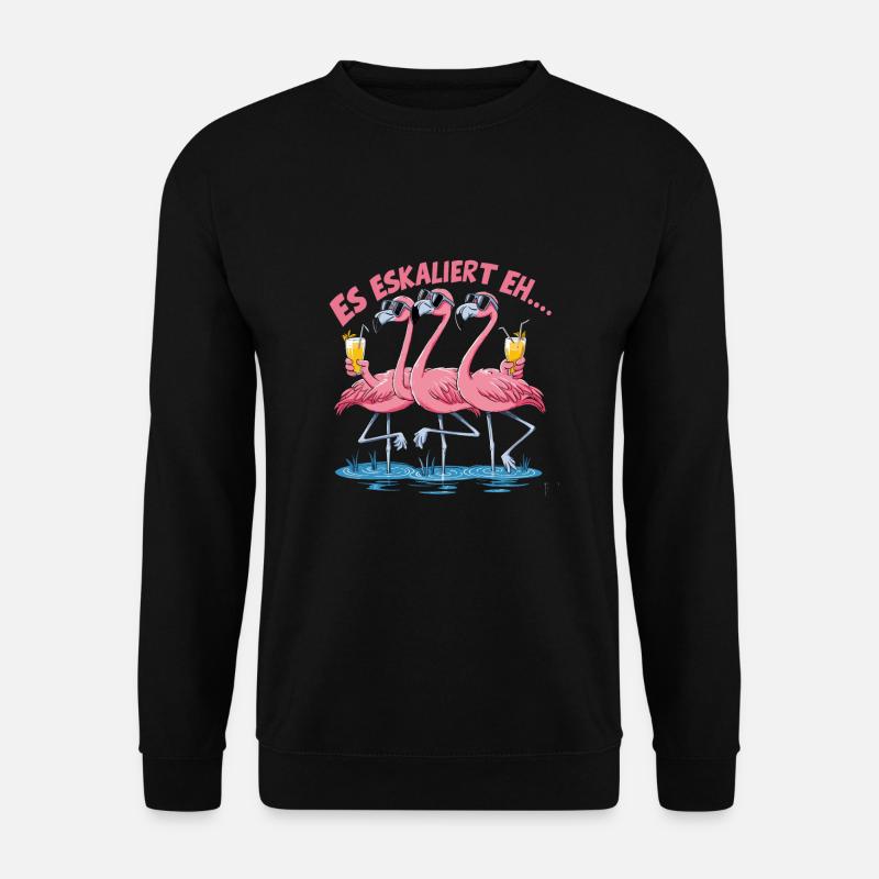 Es eskaliert eh… - Unisex Pullover - Schwarz
