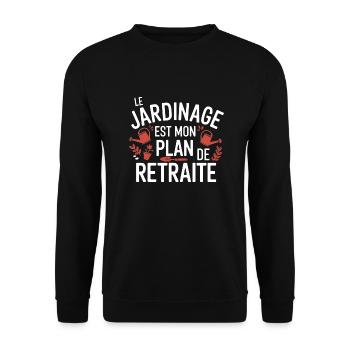 Gardening My Retirement Plan - Unisex Sweatshirt - black - Front - Alina (178cm) & Michal (187cm)
