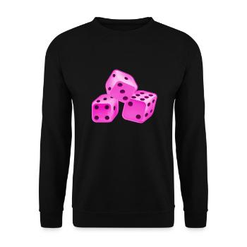 Dice pink - Unisex Sweatshirt - black - Front - Alina (178cm) & Michal (187cm)