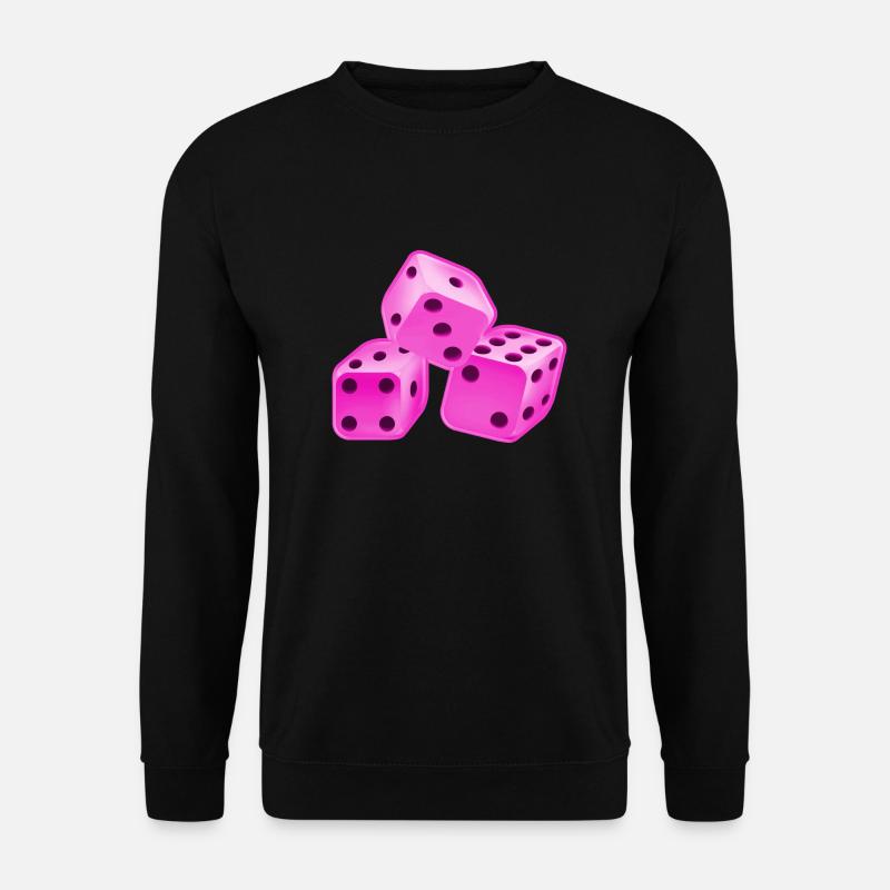 Würfel Pink - Unisex Pullover - Schwarz