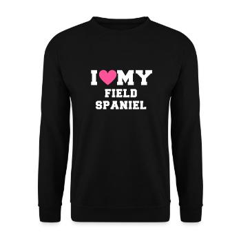 I love my I love my Field Spaniel - Unisex Sweatshirt - black - Front - Alina (178cm) & Michal (187cm)