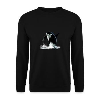 Orca - Unisex Pullover - Schwarz - Vorne - Alina (178cm) & Michal (187cm)