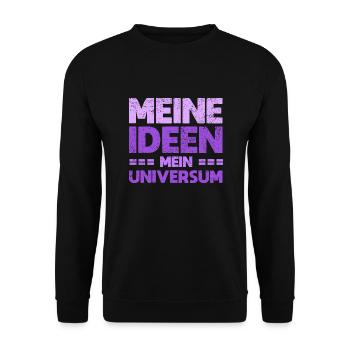 Meine Ideen, Mein Universum - Unisex Pullover - Schwarz - Vorne - Alina (178cm) & Michal (187cm)