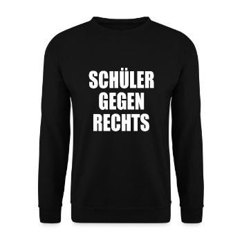 Schüler gegen rechts - Unisex Pullover - Schwarz - Vorne - Alina (178cm) & Michal (187cm)