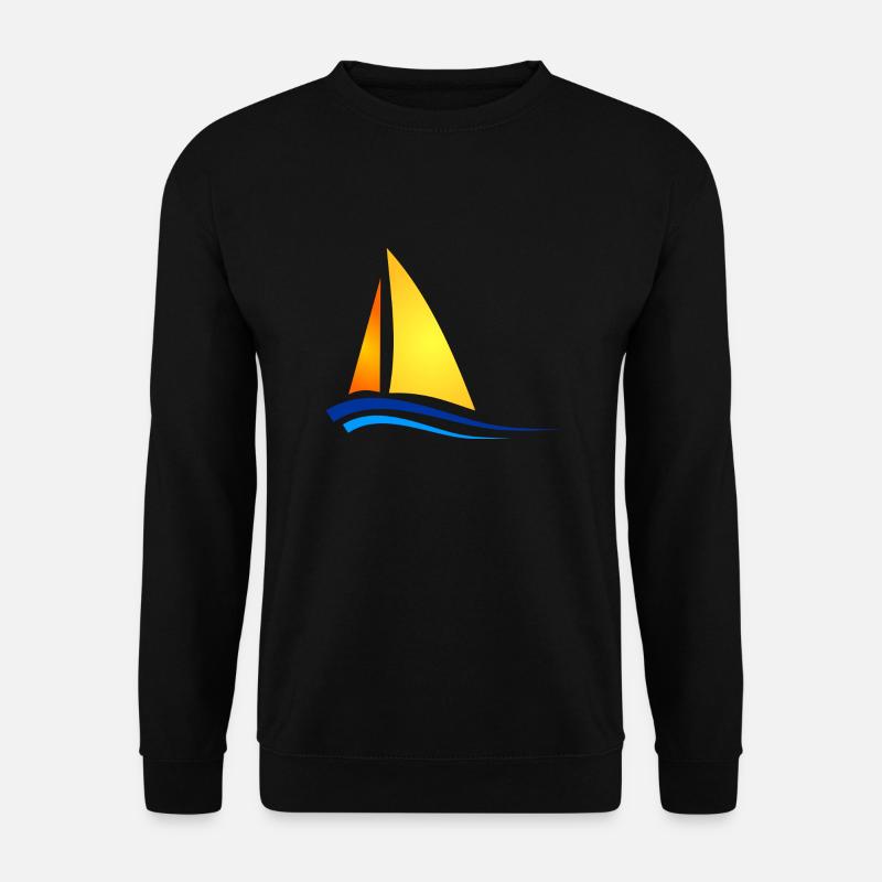 schiff boot kahn uboot segelboot segelschiff yacht - Unisex Pullover - Schwarz