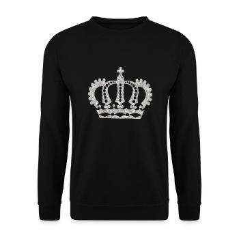krone crown koenig king castle schloss tower burg2 - Unisex Pullover - Schwarz - Vorne - Alina (178cm) & Michal (187cm)