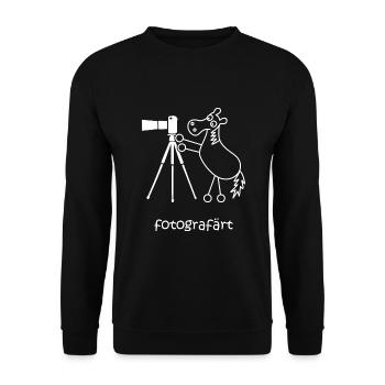 fotografärt, färt, Pferd fotografiert, Kamera - Unisex Pullover - Schwarz - Vorne - Alina (178cm) & Michal (187cm)