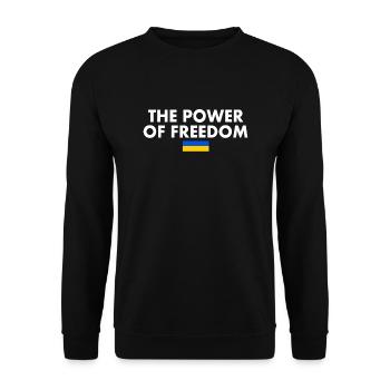 The power of freedom - Unisex Sweatshirt - black - Front - Alina (178cm) & Michal (187cm)