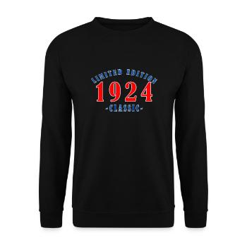 1924 Year - Unisex Sweatshirt - black - Front - Alina (178cm) & Michal (187cm)