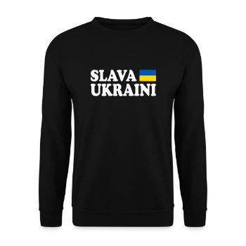 Slava ukraini - Unisex Sweatshirt - black - Front - Alina (178cm) & Michal (187cm)
