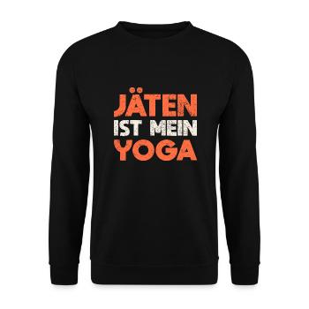 Jäten Ist Mein Yoga - Unisex Pullover - Schwarz - Vorne - Alina (178cm) & Michal (187cm)