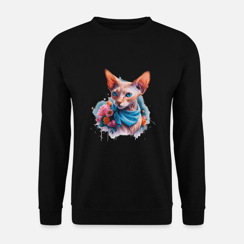 Sphynx Katze für Katzenliebhaber - Unisex Pullover - Schwarz