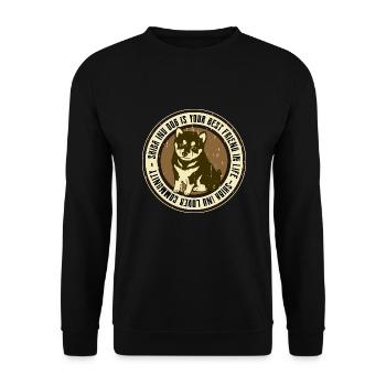 Shiba Inu dog - Unisex Sweatshirt - black - Front - Alina (178cm) & Michal (187cm)