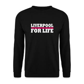 Liverpool - Unisex Pullover - Schwarz - Vorne - Alina (178cm) & Michal (187cm)