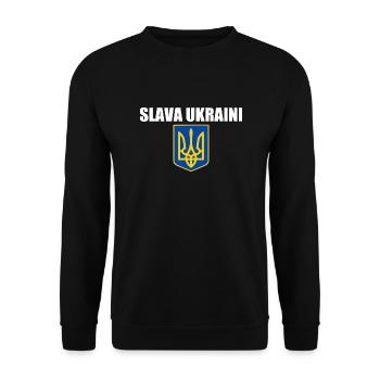 Slava ukraini - Unisex Sweatshirt - black - Front - Alina (178cm) & Michal (187cm)