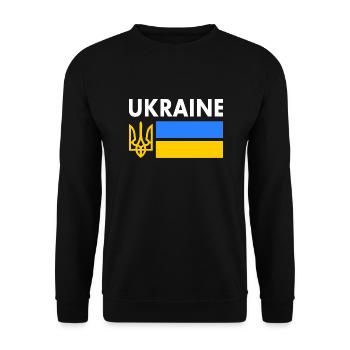 Ukraine - Unisex Sweatshirt - black - Front - Alina (178cm) & Michal (187cm)