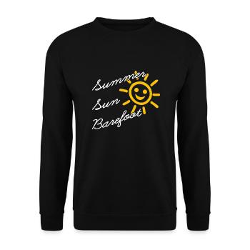 Soleil d’été pieds nus sur la plage Vacances - Sweat-shirt Unisexe - noir - Devant - Alina (178cm) & Michal (187cm)