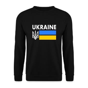 Ukraine - Unisex Sweatshirt - black - Front - Alina (178cm) & Michal (187cm)