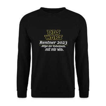 Rentner 2023 - Unisex Pullover - Schwarz - Vorne - Alina (178cm) & Michal (187cm)