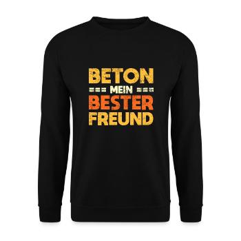Beton, Mein Bester Freund - Unisex Pullover - Schwarz - Vorne - Alina (178cm) & Michal (187cm)