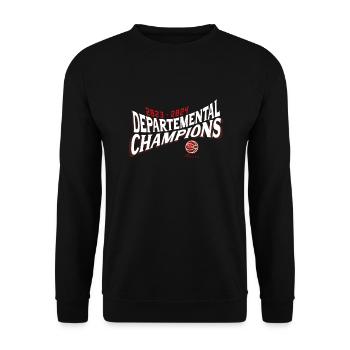 Puy de Dôme CHAMPS red font - Sweat-shirt Unisexe - noir - Devant - Alina (178cm) & Michal (187cm)