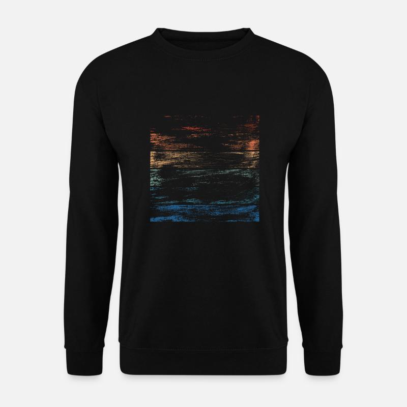 Retro Rainbow Distressed Brushstrokes - Unisex Sweatshirt - black