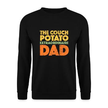 Le papa extraordinaire de la patate de canapé - Sweat-shirt Unisexe - noir - Devant - Alina (178cm) & Michal (187cm)