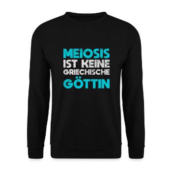 Meiosis Ist Keine Griechische Göttin - Unisex Pullover - Schwarz - Vorne - Alina (178cm) & Michal (187cm)