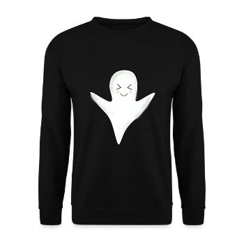 T-shirt d’Halloween Ghost spooky chemise mignonne - Sweat-shirt Unisexe - noir - Devant - Alina (178cm) & Michal (187cm)